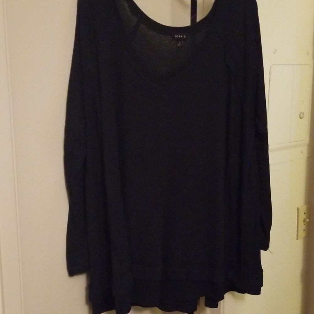 Torrid Waffle knit with ruffled bottom